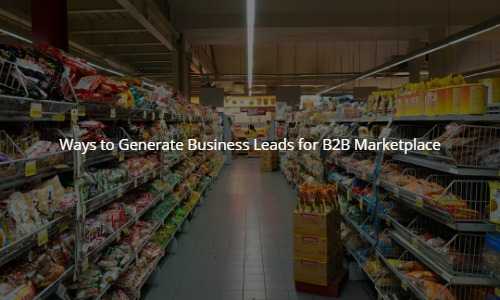 Ways to Generate Business Leads for B2B Marketplace